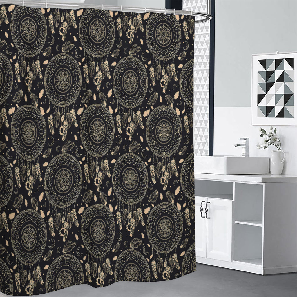 Vintage Native Dream Catcher Print Premium Shower Curtain