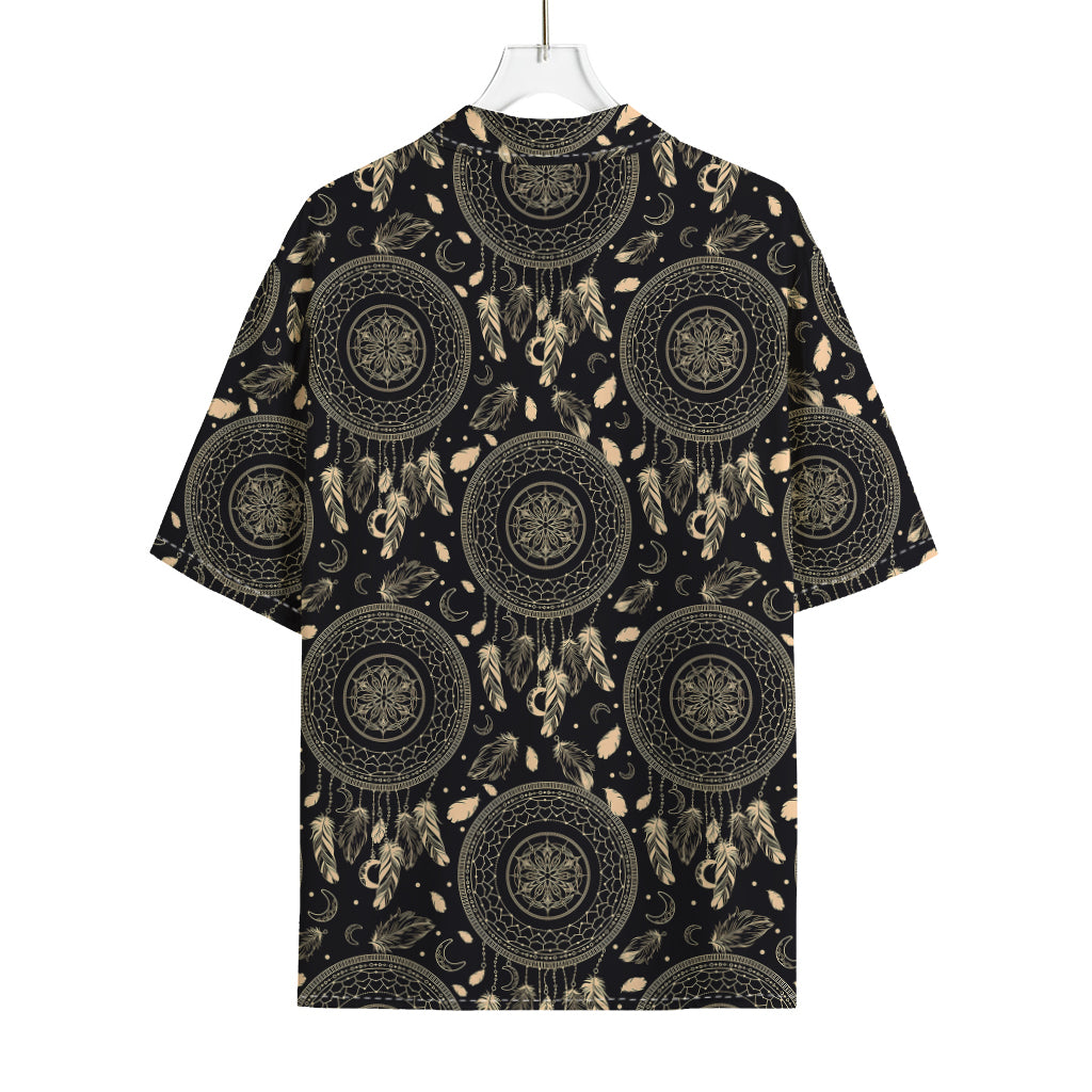 Vintage Native Dream Catcher Print Rayon Hawaiian Shirt