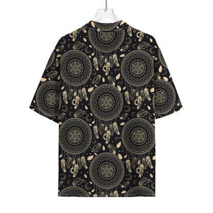 Vintage Native Dream Catcher Print Rayon Hawaiian Shirt