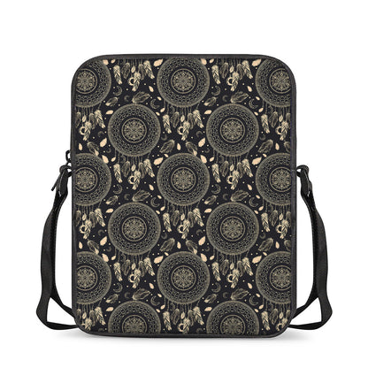 Vintage Native Dream Catcher Print Rectangular Crossbody Bag