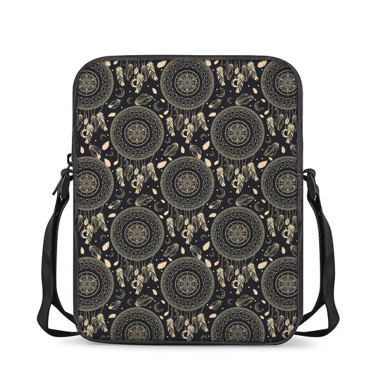 Vintage Native Dream Catcher Print Rectangular Crossbody Bag