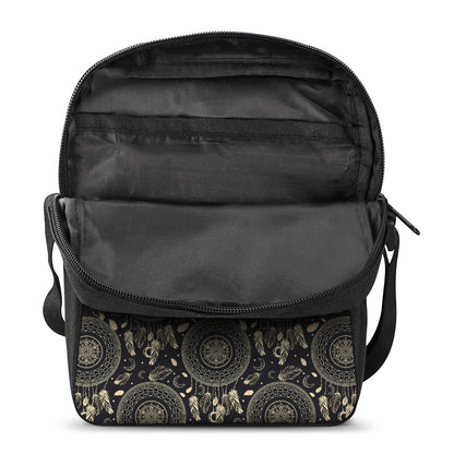 Vintage Native Dream Catcher Print Rectangular Crossbody Bag