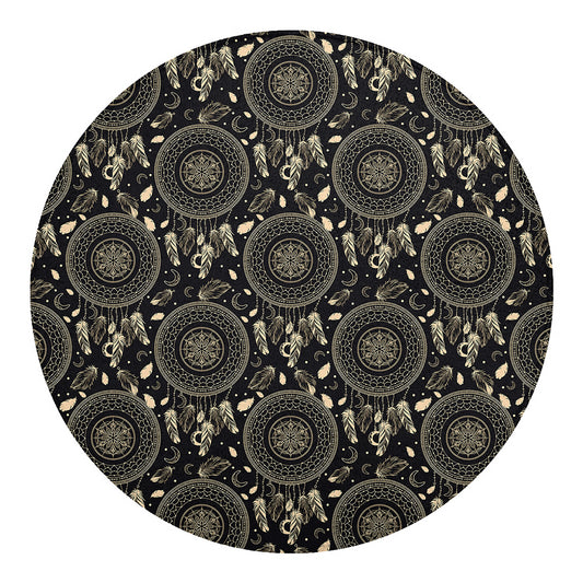 Vintage Native Dream Catcher Print Round Blanket