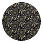 Vintage Native Dream Catcher Print Round Blanket