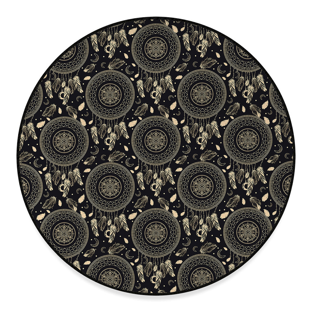 Vintage Native Dream Catcher Print Round Floor Mat