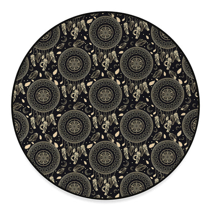 Vintage Native Dream Catcher Print Round Floor Mat