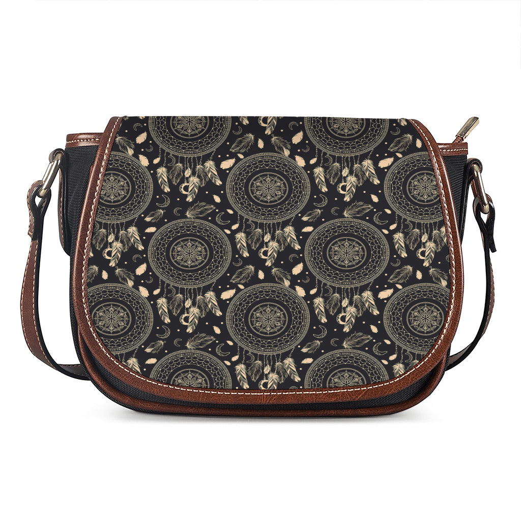 Vintage Native Dream Catcher Print Saddle Bag