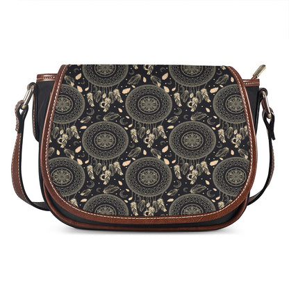 Vintage Native Dream Catcher Print Saddle Bag