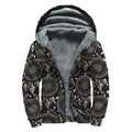 Vintage Native Dream Catcher Print Sherpa Lined Zip Up Hoodie