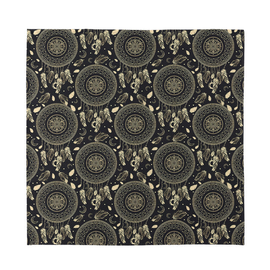 Vintage Native Dream Catcher Print Silk Bandana