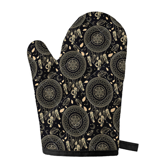 Vintage Native Dream Catcher Print Single Oven Mitt