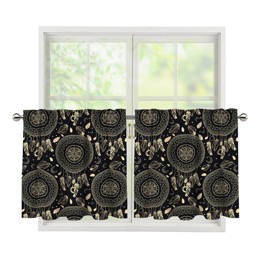 Vintage Native Dream Catcher Print Tier Curtains