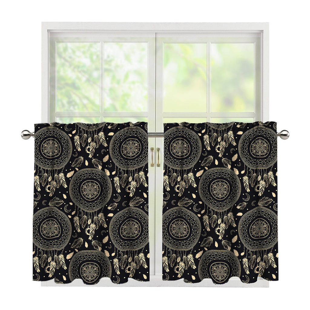 Vintage Native Dream Catcher Print Tier Curtains