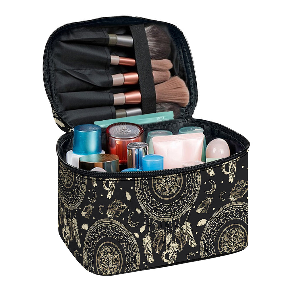 Vintage Native Dream Catcher Print Travel Makeup Bag