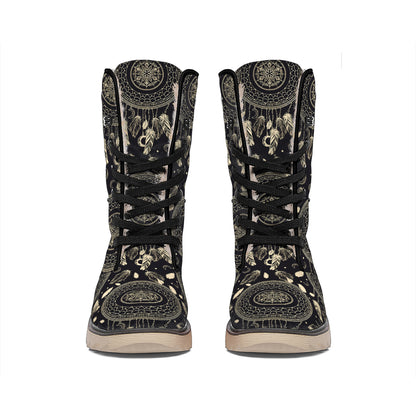 Vintage Native Dream Catcher Print Winter Boots