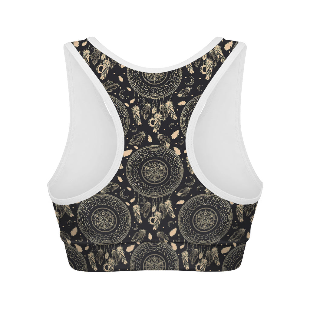 Vintage Native Dream Catcher Print Women's Sports Bra
