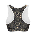 Vintage Native Dream Catcher Print Women's Sports Bra