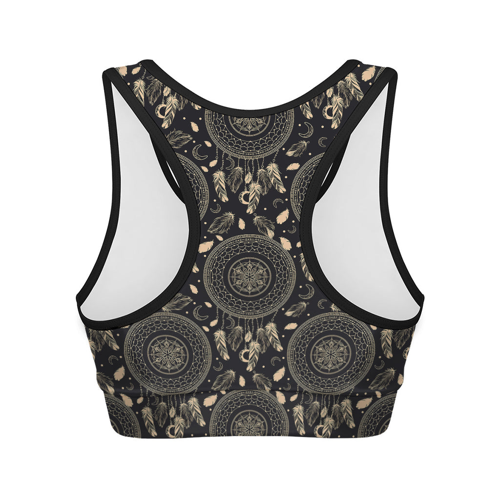 Vintage Native Dream Catcher Print Women's Sports Bra