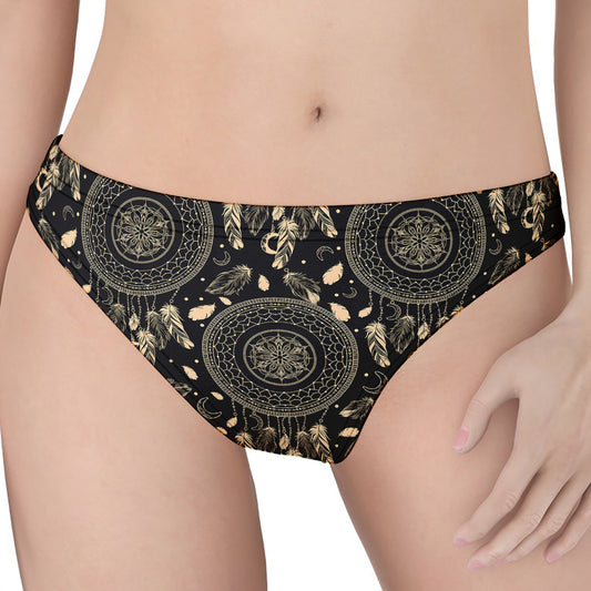Vintage Native Dream Catcher Print Women's Thong