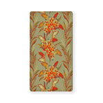 Vintage Orange Bohemian Floral Print Baby Crib Sheet