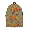 Vintage Orange Bohemian Floral Print School Backpack