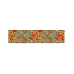 Vintage Orange Bohemian Floral Print Bed Runner