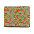 Vintage Orange Bohemian Floral Print Bifold Wallet