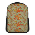 Vintage Orange Bohemian Floral Print Casual Backpack