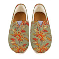 Vintage Orange Bohemian Floral Print Casual Shoes