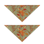Vintage Orange Bohemian Floral Print Dog Bandana