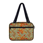 Vintage Orange Bohemian Floral Print Double Strap Bible Bag