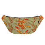 Vintage Orange Bohemian Floral Print Fanny Pack