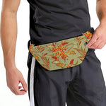 Vintage Orange Bohemian Floral Print Fanny Pack
