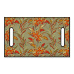 Vintage Orange Bohemian Floral Print Golf Cart Seat Cover