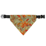 Vintage Orange Bohemian Floral Print Over The Collar Dog Bandana