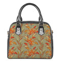 Vintage Orange Bohemian Floral Print Shoulder Handbag
