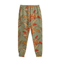 Vintage Orange Bohemian Floral Print Sweatpants