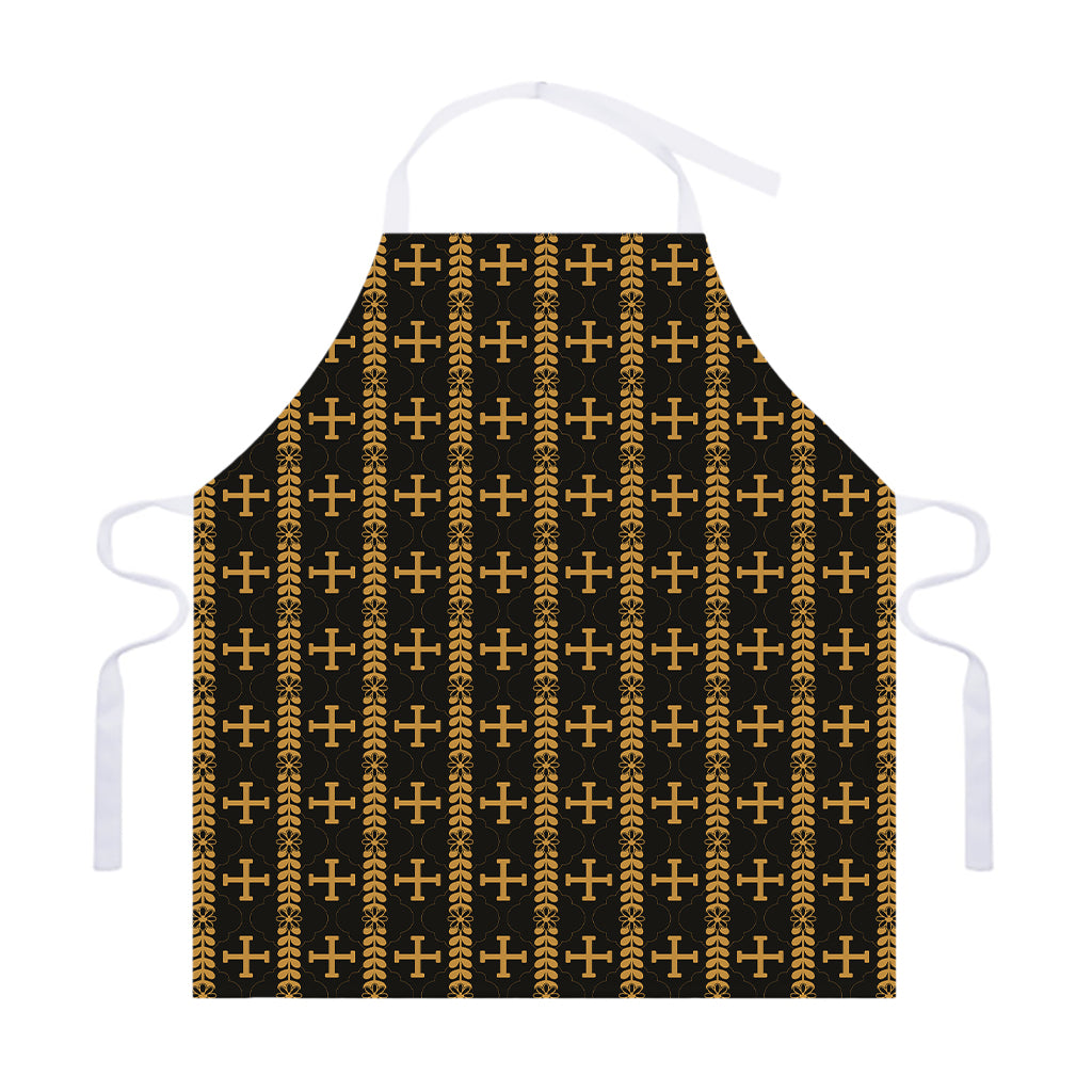 Vintage Orthodox Pattern Print Adjustable Apron