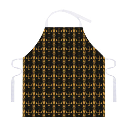 Vintage Orthodox Pattern Print Adjustable Apron