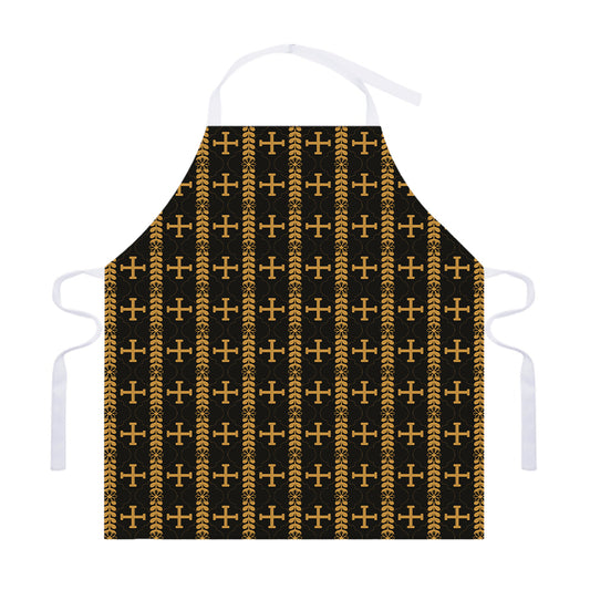 Vintage Orthodox Pattern Print Adjustable Apron