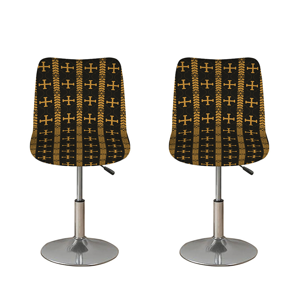 Vintage Orthodox Pattern Print Bar Stool Covers