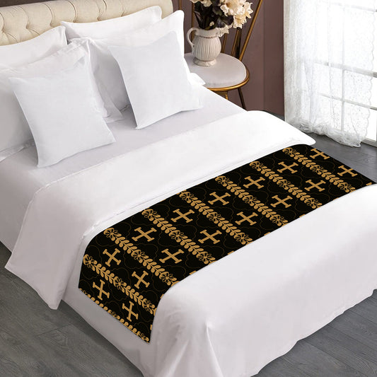 Vintage Orthodox Pattern Print Bed Runner