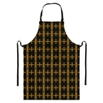 Vintage Orthodox Pattern Print Bib Apron With Pocket