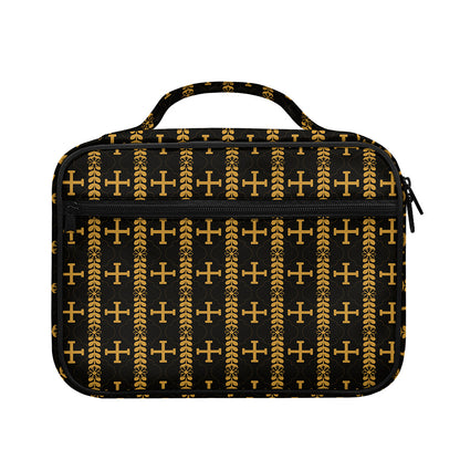 Vintage Orthodox Pattern Print Briefcase Bible Bag