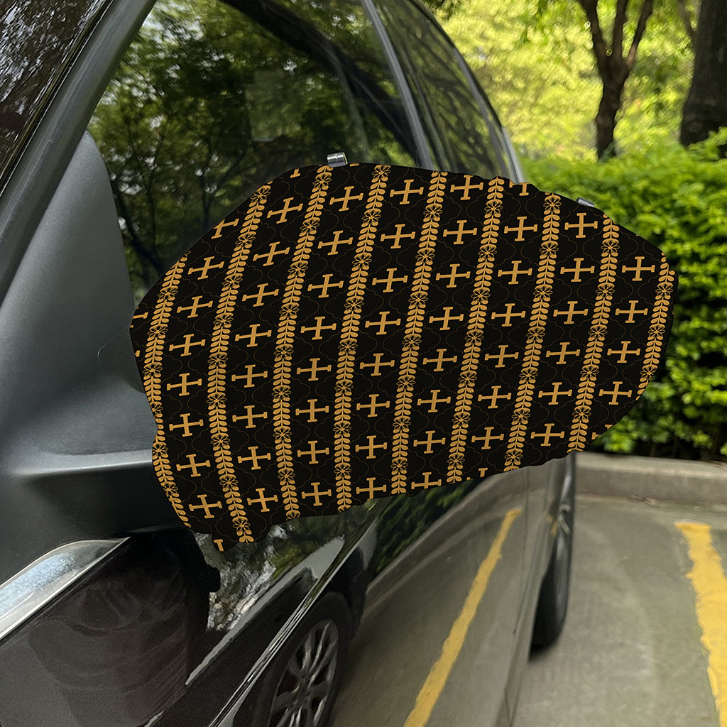 Vintage Orthodox Pattern Print Car Side Mirror Covers