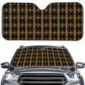 Vintage Orthodox Pattern Print Car Windshield Sun Shade
