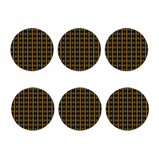 Vintage Orthodox Pattern Print Coaster Set