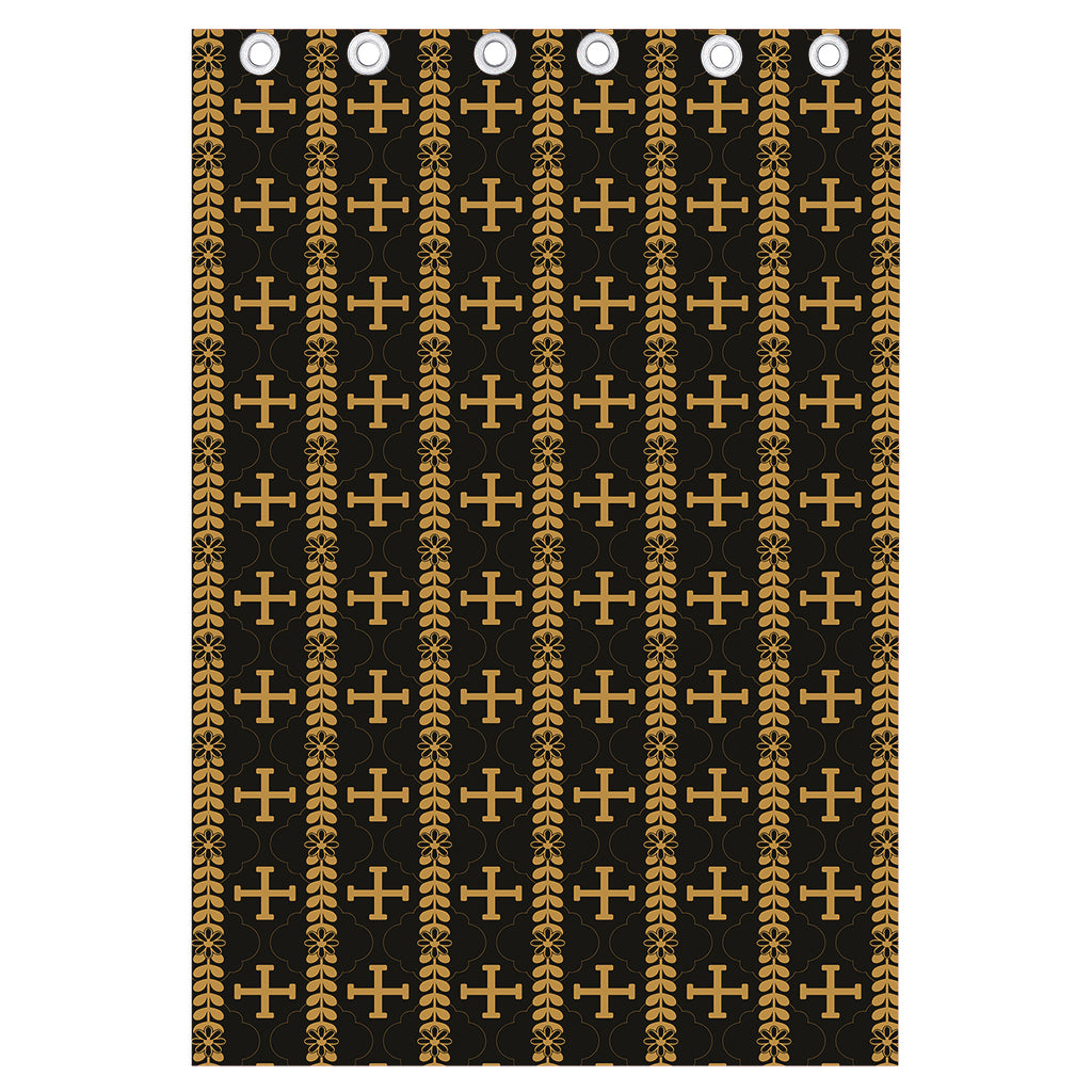 Vintage Orthodox Pattern Print Curtain