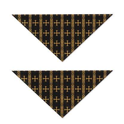Vintage Orthodox Pattern Print Dog Bandana