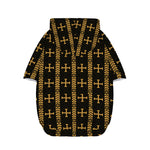 Vintage Orthodox Pattern Print Dog Zip Up Hoodie